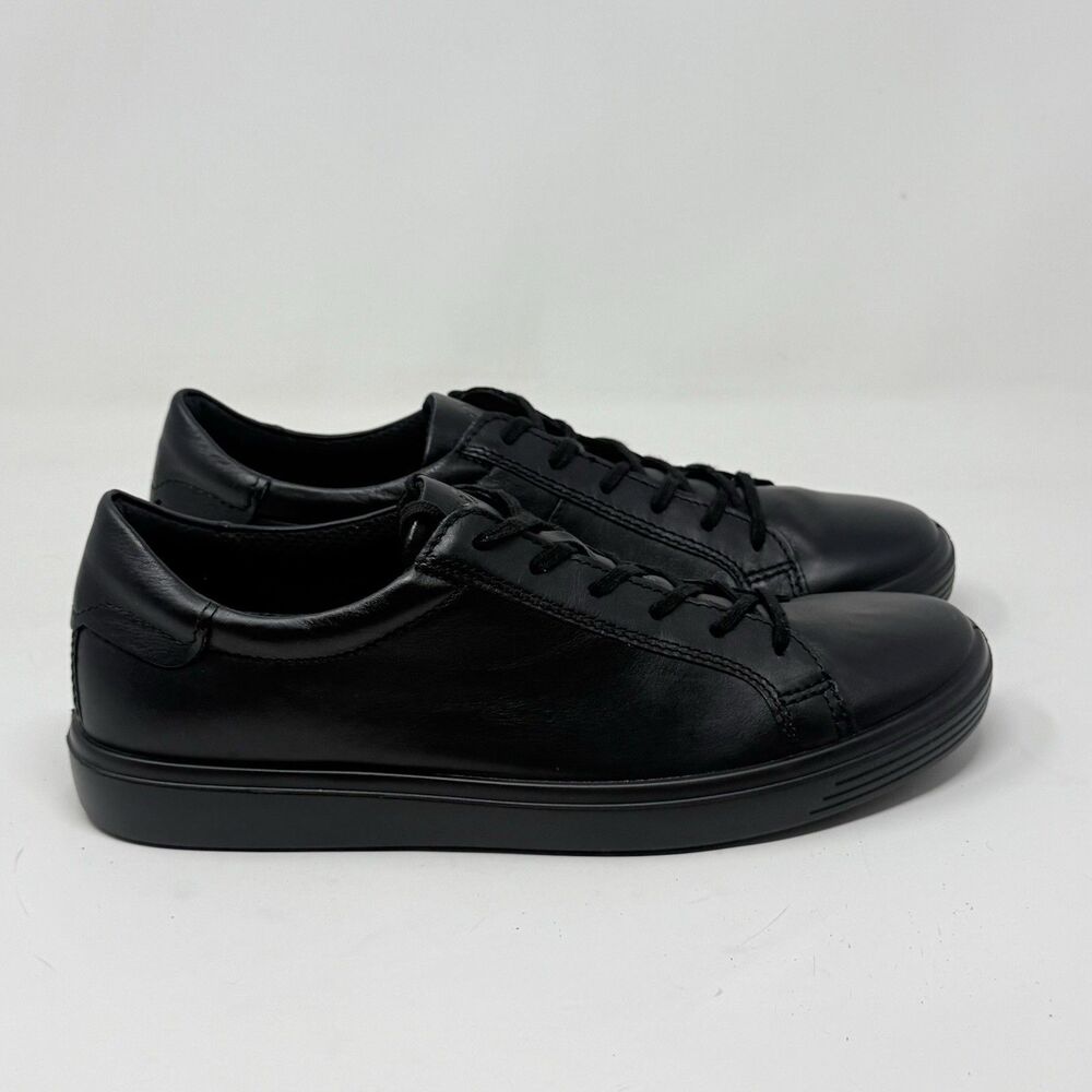 Ecco Soft 7 Sneakers Shoes Womens 11 - 11.5 EU 42 Black Leather Casual Comfort